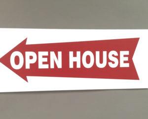 Open House (with Arrow) – Sign for stake
