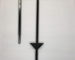 2-Piece Metal Pin Top Frame-Black