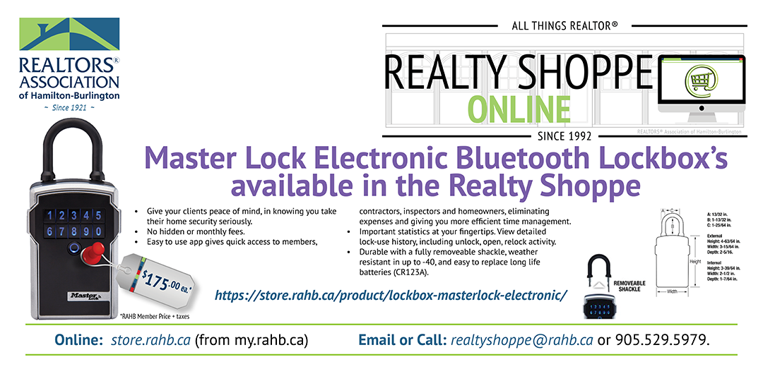 Read more about the article Master Lock Electronic Bluetooth Lockbox’s available at The Realty Shoppe!