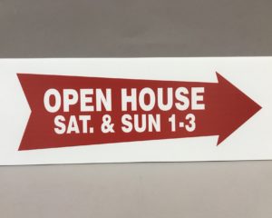 Open House Sat. & Sun. 1-3 (with Arrow) – Sign for stake