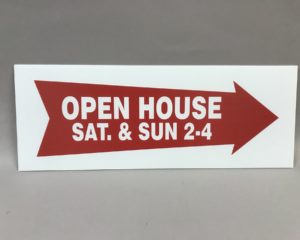 Open House Sat. & Sun. 2-4 (with Arrow) – Sign for Wire Stake