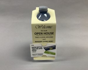 Water Bottle Tag for Open House – Cream