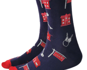 “Real Estate” Cotton Crew Socks By Uptown Sox – Large