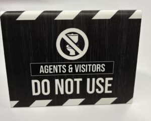 Toilet Notice – Display Sign – Woodgrain