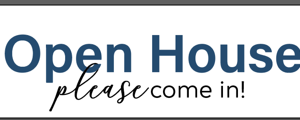 Open House DoorGram – White/Blue