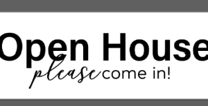 Open House DoorGram – White/Black/Gold
