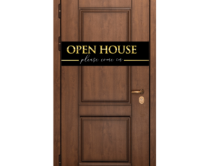 Open House DoorGram – Black/Gold
