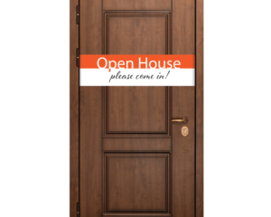 Open House DoorGram – White/Orange