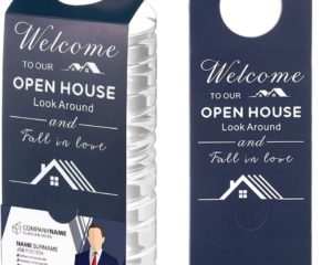 Water Bottle Tag for Open House – Navy