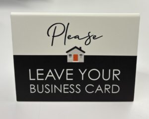 Leave Business Card / Display Sign House B&W