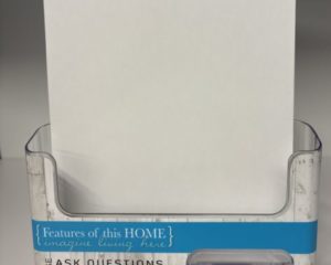 Feature Sheet Stand with Pocket – Blue & White