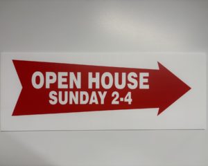 Open House Sunday 2-4 (with Arrow) – Sign for Wire Stake