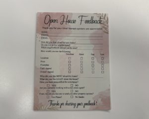 Open House Feedback Form