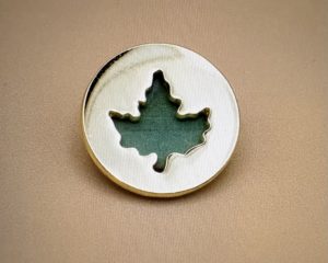 Maple Leaf Silhouette Pin – Gold